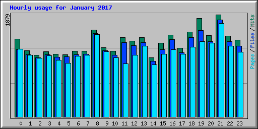 Hourly usage for January 2017