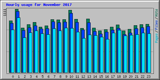 Hourly usage for November 2017